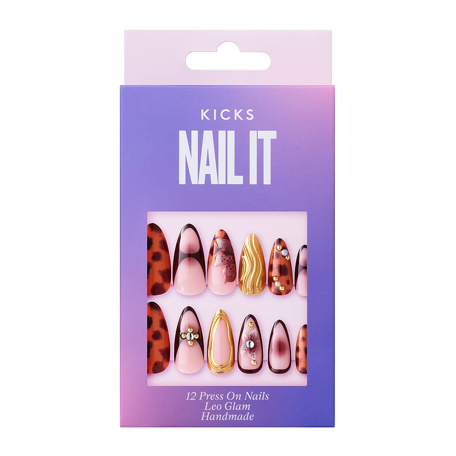 Handmade 3D Nails Leo Glam Leo Glam Brown