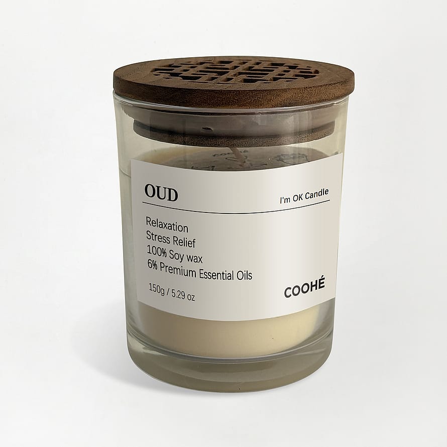 Coohé I'm OK Soy Wax Aroma Candle Oud 150 g parfym