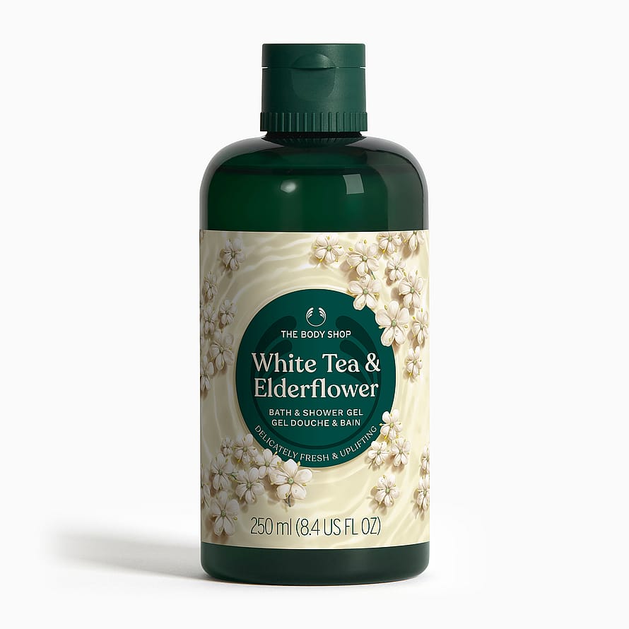 The Body Shop White Tea & Elderflower Bath & Shower Gel 250 ml parfym