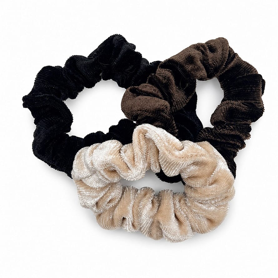 Pipol's Bazaar Julie Velvet Scrunchie Mix - 3 pcs. Dark parfym