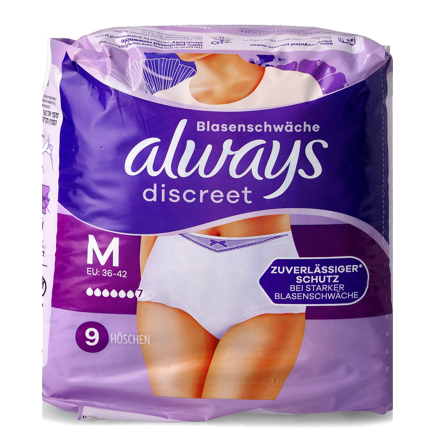 Køb Discreet Inkontinestrusser Plus Medium 9 stk fra Always - Matas