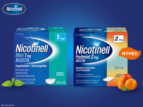 Nicotininell Fruitmint til dit rygestop